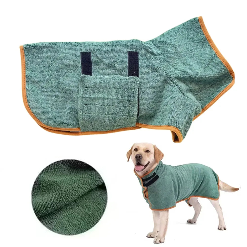 Purrdry™ Absorbent Dog Bathrobe Towel