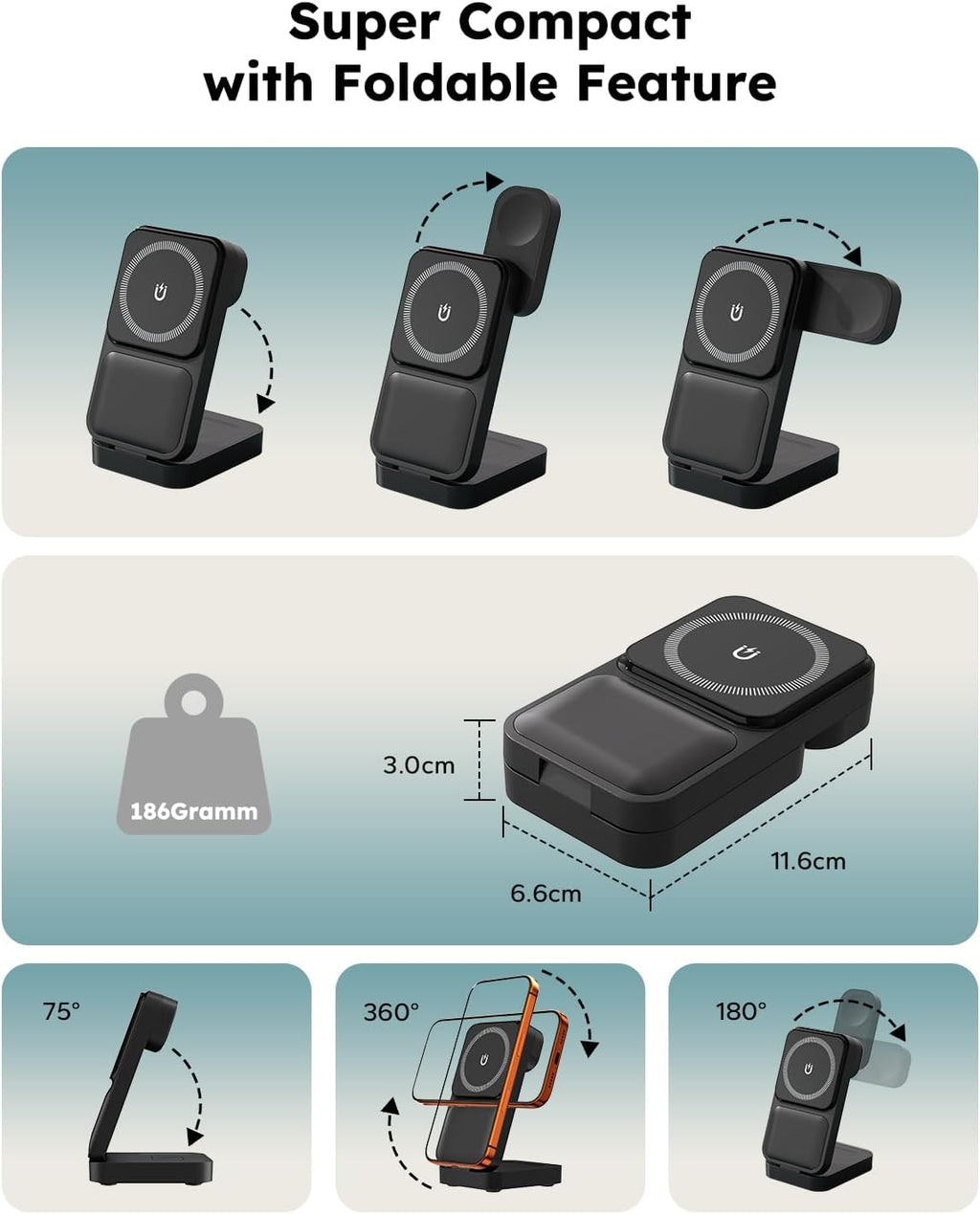Magflex™ 3-In-1 Foldable Magnetic Travel Hub