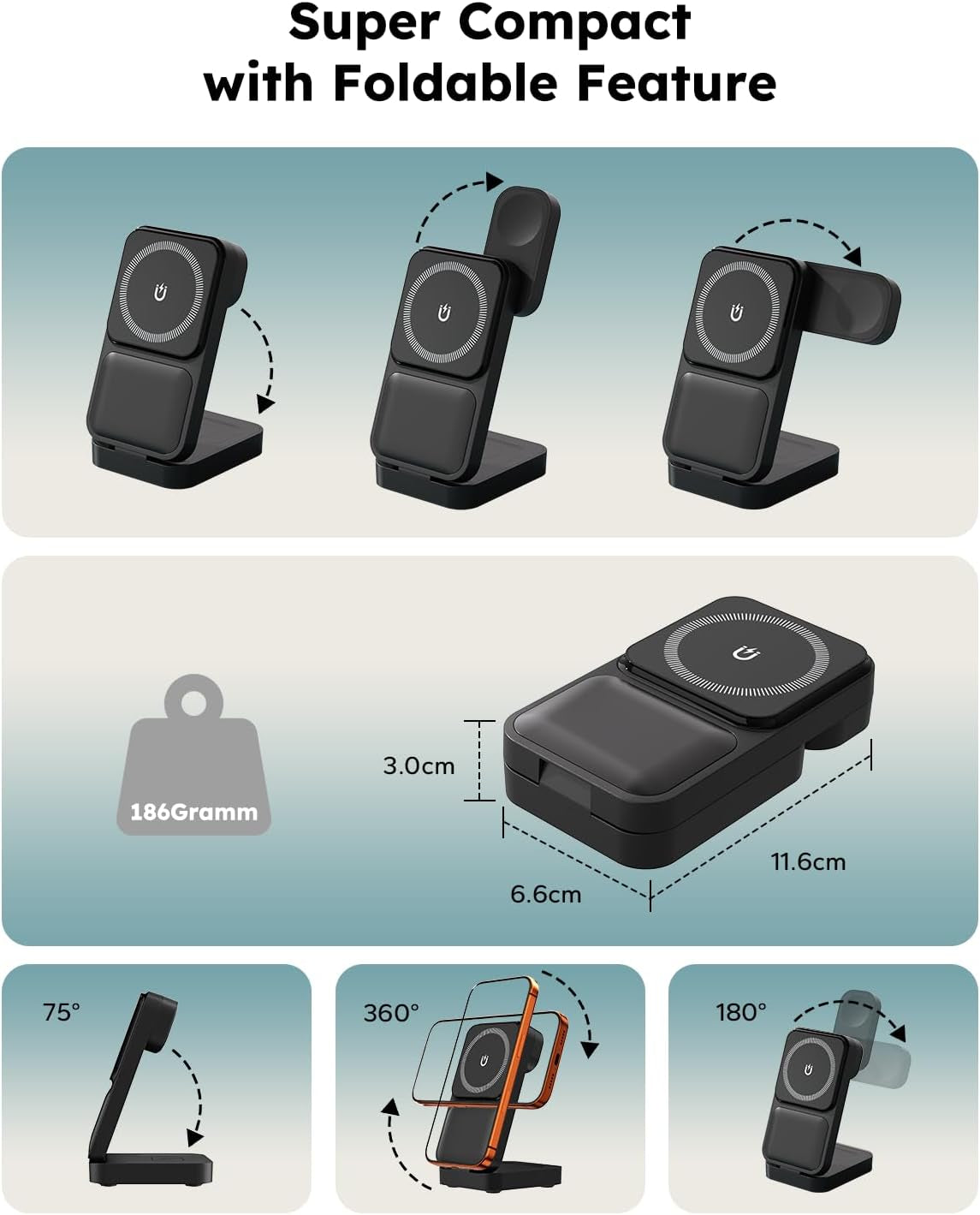Magflex™ 3-In-1 Foldable Magnetic Travel Hub